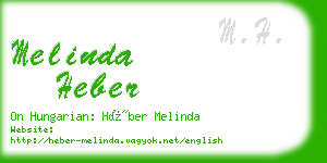 melinda heber business card